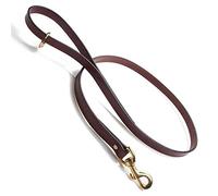 Mendota Pet Leather Dog Snap Leash, Chestnut, 3/4-Inch x 6-Feet