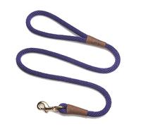 Mendota Pet Snap Leash - British-Style Braided Dog Lead, Made in The USA - Purple, 1/2 in x 6 ft - for Large Breeds