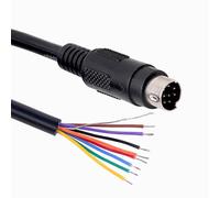 Mendouconert Mini DIN 8 Pin Male to Bare Wire End Adapter Cable, MD8 Connector Pigtail for DIY and Repair (3mtr)