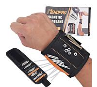MENDPRO Magnetic Wristband for Tools, Screws, Nails and Drill Bits, Magnetic Wrist Band Made from 15 Strong Magnets, Wrist Magnetic Screw Holder, Tool Gifts for Men, Dad, Husband, Grandpa, Handyman