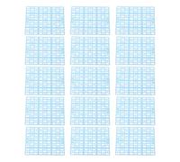 MENDUNER 15pcs Rabbit Cage Mat with Clips, Bunny Foot Resting Pad for Guinea Pig, Plastic Small Animal Cage Floor Mat with Holes for Easy Cleaning (Blue 34x25cm)