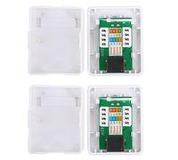 MENDUNER 2Pcs RJ45 Surface Mount Box Cat6 Single Port Desktop | The corners are of flexible design, with built-in screws, the surface is stylish and beautiful.