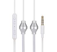 MENDUNER 3.5mm Stereo Air Tube Earphone with Microphone, Anti-Radiation Dual Spiral Earbuds for Mobile Phone, CTIA/OMTP Switch, Sound for Calls & Music