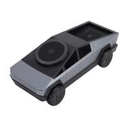 MENDUNER 3 in 1 Wireless Charging Station, Car Model 1 25 Scale Rotating Charger with Ambient Light, for IOS Phone 17 16 15 14 13 12 S25 S24 S23 S22 S21 S20 Note 20 10 Buds 2 Pro (Gray)