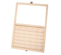 MENDUNER 30-Slot Film Cassette Display Case Solid Wood 11.6x8.5x1.8 Inches for 35mm Camera Film Organization with Rustic Style