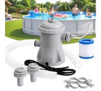 MENDUNER 330 GPH Pool Filter Pump Above Ground, 16W Pool Filter Pump Complete Kit with Hose - Clear Water Circulation, Quiet Sealed ABS Design for Small to Medium Pools