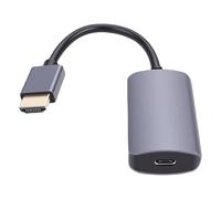 MENDUNER 4K 60Hz HDMI to USB C Adapter for AR Glasses, Video Converter with Power Supply, Plug and Play for Switch 2 Steam Deck Portable Display Projector, Low Latency Aluminum Design