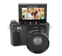 MENDUNER 8K Portable Digital Camera, 2025 Latest Auto Focus Vlogging Camera for Video, 3 Inch 180° Flip Screen Travel Cameras, 18X Zoom Anti Shake 88MP Cameras for Men Women (Black)