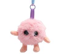MENDUNER AI Smart Stuffed Animal Plush Toy 8x10cm USB Type C 1000mAh Battery - Multilingual Talking Learning Companion with Expressive Eyes App Control for Kids (Pink)