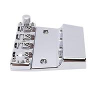 MENDUNER Bass Bridge Cr-Plated Zinc Alloy Saddles for 4 Strings, Improved Sustain and Resonance, Complete Accessories, for Bass Players