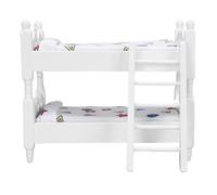 MENDUNER Cartoon Doll House Bun with Double Mining Land 1:12 Bedroom Adorno for Children with Toy, Plywood Wood (Geometric)