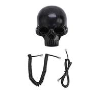 MENDUNER Clear Sound Corded Desk Phone | Skull Multifunctional Landline Telephone with Redial for Gothic Decor White (Black)