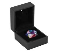 MENDUNER Color Cube Prism K9 Optical Glass 9.8in Crystal Faceted Prism for Light Refraction, RGB Dispersion Photography Prop, for Physics Experiments Desktop Decor