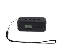 MENDUNER Compact FM Radio, Pocket Sized Portable Radio with Digital Signal Processor and LCD Display, for On the Go Listening with 3.5mm Headphone Jack (Black)
