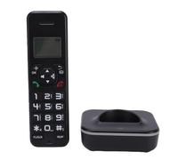 MENDUNER Cordless Landline Phone LCD Display Home Phone Smart Call Blocker Expandable Wireless Telephone System with Call Memory 10 Ringtones Adjustable Volume for Home Office Use Black (GB Plug)