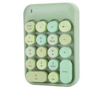 MENDUNER Cute Colorful 18-Key Wireless Number Pad, 2.4G USB Numeric Keypad with Round Keycaps, Portable Numpad for Laptop Desktop PC, Financial Accounting, Creamy Quiet Keyboard (Dream green)