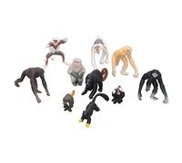 MENDUNER Cute Monkey Models 10PCS Animal Figures Set Desktop Decoration for Children's Imagination Development Plastic Primate Model Set