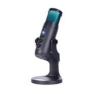 MENDUNER Desktop RGB Microphone, Plug & Play USB Microphone for Podcast Recording, Live Streaming with Colorful Lights