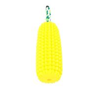 MENDUNER Dog Chew Toys for Aggressive Chewers, Corn Shaped Interactive Squeaky Toy for Small Medium Large Dogs, Durable TPR Cleaning Teething Toy with Built-in Rope for Tug of War (corn with sound)