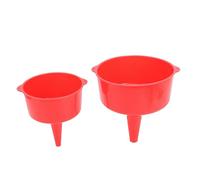 MENDUNER Durable Plastic Kitchen Funnel Set for Precise Liquid Transfer 2Pcs for Home Professional Use Red 2L and 4L
