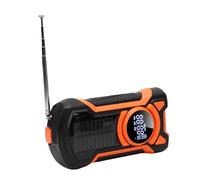 MENDUNER Hand Crank Emergency Radio with 5000mAh Power Bank, Water Proof Solar Powered Bluetooth Weather Radio with Flashlight for Outdoor Survival