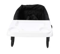 MENDUNER High Chair with Hanging Hook, Quick Folding Table Chair, Suitable for Baby Feeding with Sturdy Plastic Cover (Black)