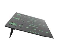 MENDUNER High Strength RC Car Jump Ramp for Various Models, Optimal Angle Design for Safe Landing, Easy Storage for Racing Enthusiasts- ABS Material 14.5x18.0" (Black)