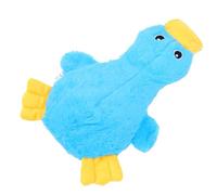MENDUNER Interactive Dog Chew Toy Cute Duck Plush Squeaky Toy for Puppy Teething, Durable No Fill Design for Medium Large Breeds, Fun Bright Colors Visual Stimulation and Easy Clean Blue (Blue)