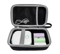 MENDUNER Label Maker Case Portable Storage Bag for Mini Sticker Printer, Hard EVA Carrying Case with Zipper for Pocket Printer, Label Paper Organizer, Shockproof Travel Cover