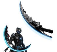 MENDUNER Light Up Toy Sword Rechargeable LED Saber with Sound Effects, Gravity Sensor & 2-in-1 Dual Blade Curved Sword Combination for Handsome Guy (Blue)
