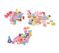 MENDUNER Lightweight 80Pcs Resin Decor Set, Durable Decorations in Various Styles for Crafts, Bright Colors for Gifts