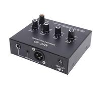 MENDUNER Microphone Preamp Gain Booster - 48V XLR Balanced for Condenser Dynamic Mics, Low Noise Studio Quality for Recording Live Streaming