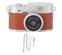 MENDUNER Mini Keychain Digital Camera, 2MP 1.47 Inch Color Screen 128GB Small Memory Card, OTG Adapter, Vintage Little Cameras for Travel, Daily Vlogging, Party and Vlog (Brown)