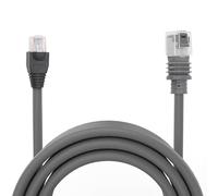 MENDUNER Mini Rectangular Satellite Ethernet Cable Extension, 1m/3ft, Grey, Cat 6a, Female-to-Male, RJ45, Compatible with Satellite Dish, Ideal for Outdoor/Remote Locations