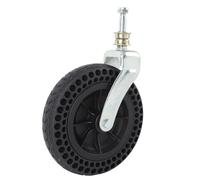 MENDUNER Non Slip 8" Trolley Front Wheel Strong Load Bearing Replacement TPE Rubber Solid Castor for Trolley 75KG Load for Various Applications Size:8in