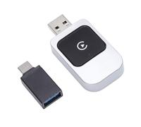 MENDUNER Portable Car Wireless Adapter, 5.8GHz WiFi and BT 5.0 Technology, Retain All the Essential for Carplay Features, Plug and Play