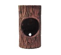 MENDUNER Reptile Hide Cave | Resin Hollow Log with Bark Texture, Three-Openings Tree Trunk Decor for Terrarium, Hideaway for Geckos Frogs Spiders Lizards