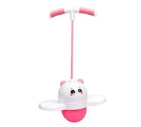 MENDUNER Sensory Development Jumping Ball | High Elasticity Balance Bounce Ball with Handle for Kids Ages 5-12, Outdoor Hopping with Pump (Rosy)