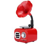 MENDUNER Smart Mini Speaker Loudspeaker Music Player Retro for Desk Laptop Pink 3.7x2.4x2.8in (Peking Opera Red)