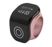 MENDUNER Smart Ring, Adjustable Ring Finger Counter with Size, Large LCD Display, 120mAh Long Lasting Endurance, 4 Digit Finger Counter ZikrRing for Work Exercise, Life (Rose Gold)