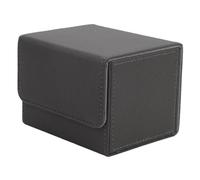 MENDUNER Soft PU Leather Card Deck Box with Magnetic Flap Lid, Elegant Card Storage Box/Cover for Game Cards Tarot Cards, Protective Deck/Cover (Grey)