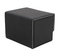 MENDUNER Soft PU Leather Card Deck Box with Magnetic Flap Lid, Elegant Card Storage Box/Cover for Game Cards Tarot Cards, Protective Deck/Cover (Black)