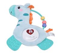 MENDUNER Soothing Baby Teether Horse Plush Doll Toy with 12 Songs and Lights, Portable for Babies 0-3 Years Old, 7.5 X 6.5 X 2.0in (Green)