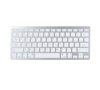 MENDUNER Ultra Thin BT Wireless Keyboard Bilingual Language Keypad, Splash Proof Portable Silver Keyboard for PC, Android, SmartTV, OS X Devices (Arabic)
