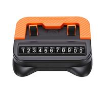 MENDUNER Universal 360 Rotating Car Phone Mount | Dashboard Holder with Number Plate for RV Truck, Nano Gel Base Black (Orange)