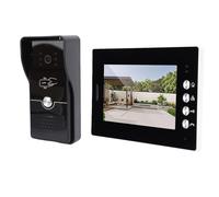 MENDUNER Wired Video Intercom Doorbell System with 7 Inch Color Screen, HD Camera Door Entry Phone Kit with Infrared Night Vision Two Way Audio (UK Plug)