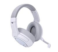 MENDUNER Wireless Gaming Headset, 7.1 Surround, 1000mAh Battery (White) | Bluetooth Headphones, 50mm Drivers, Memory Foam Cushions, PC and Switch Gaming, Mobile Compatible, 3.5mm Cable