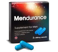 Mendurance Supplement for Men 2 x 500mg capsule pack, with herbal extracts, L-arginine and caffeine. Love Sex Longer!