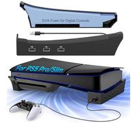 MENEEA Horizontal Stand for New PS5 Slim/PS5 Pro Console with 4-Port USB Hub, Base Bracket Accessories for 2023 Playstation 5 Slim/Pro, with 4 USB 2.0 for Charge, NOT FOR Playstation5 Standard Console