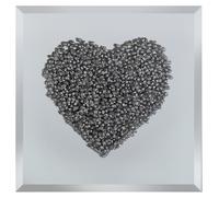 menelas square glass wall art with silver glitter clusters